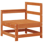 Conjunto de Sofás de Jardín 6 pcs Marrón Cera Pino macizo