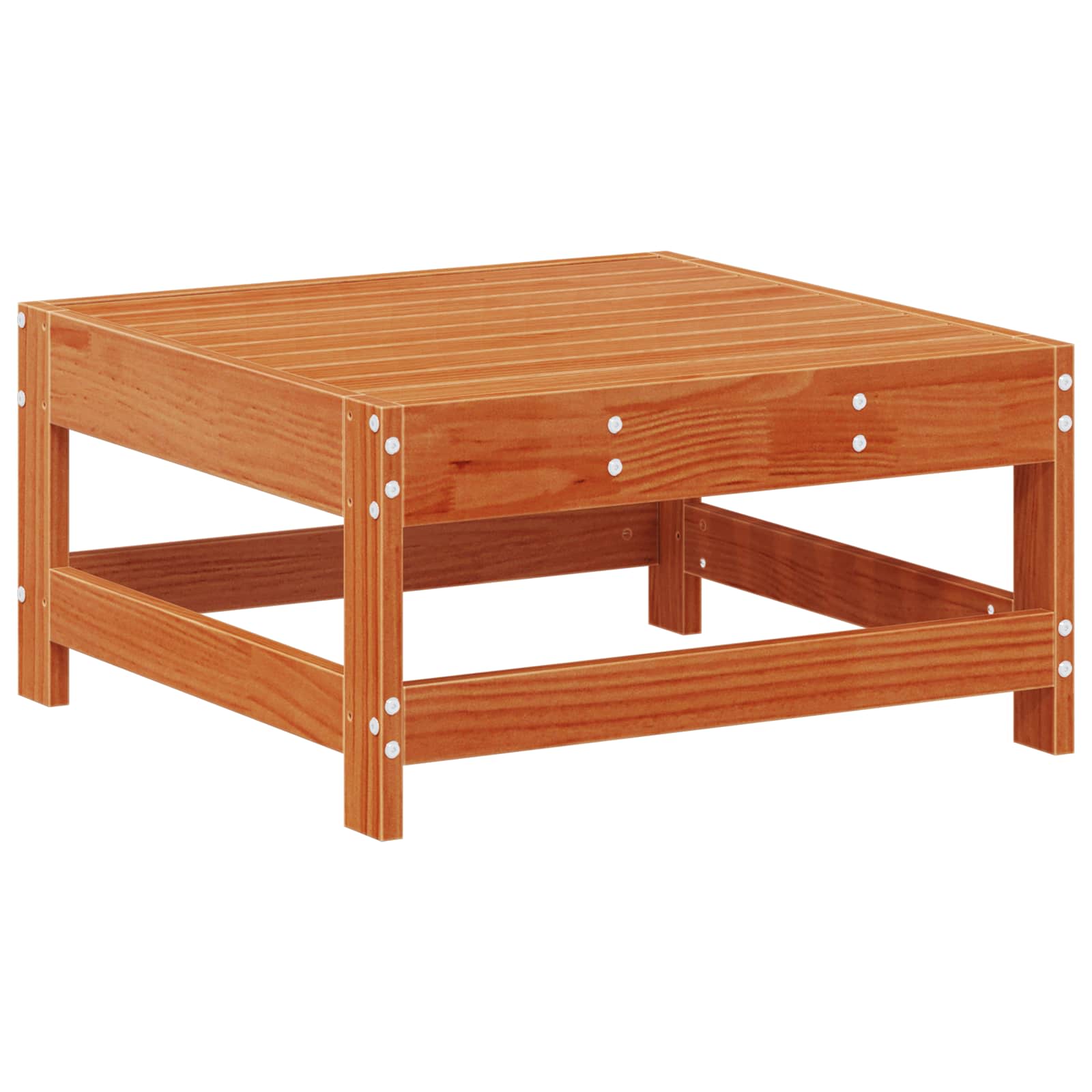 Conjunto de Sofás de Jardín 10 pcs Marrón Cera Pino macizo