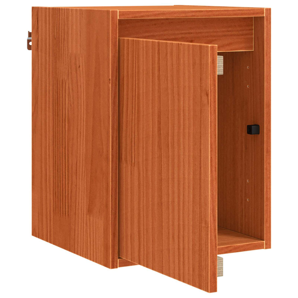 Armario de Pared con puerta 2 pcs Marrón cera 30 x 30 x 40 cm