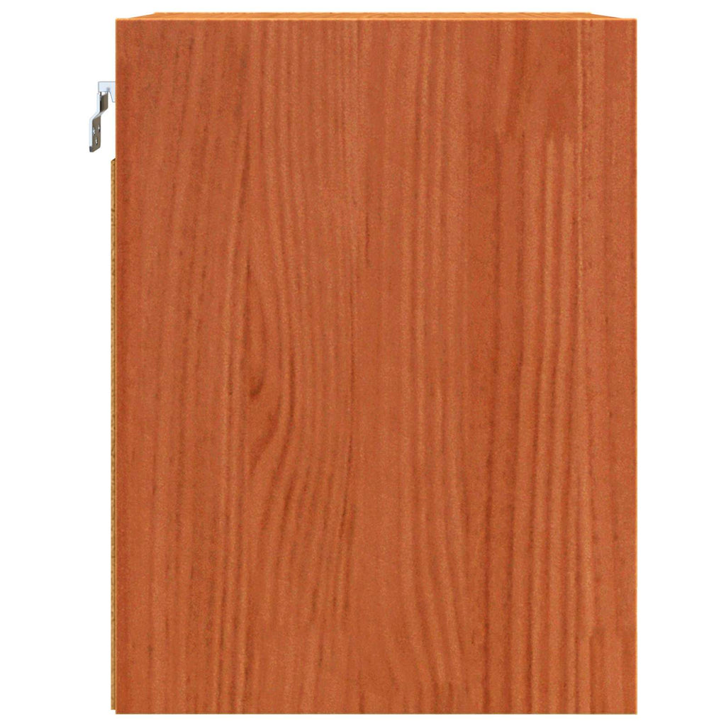 Armario de Pared con puerta 2 pcs Marrón cera 30 x 30 x 40 cm