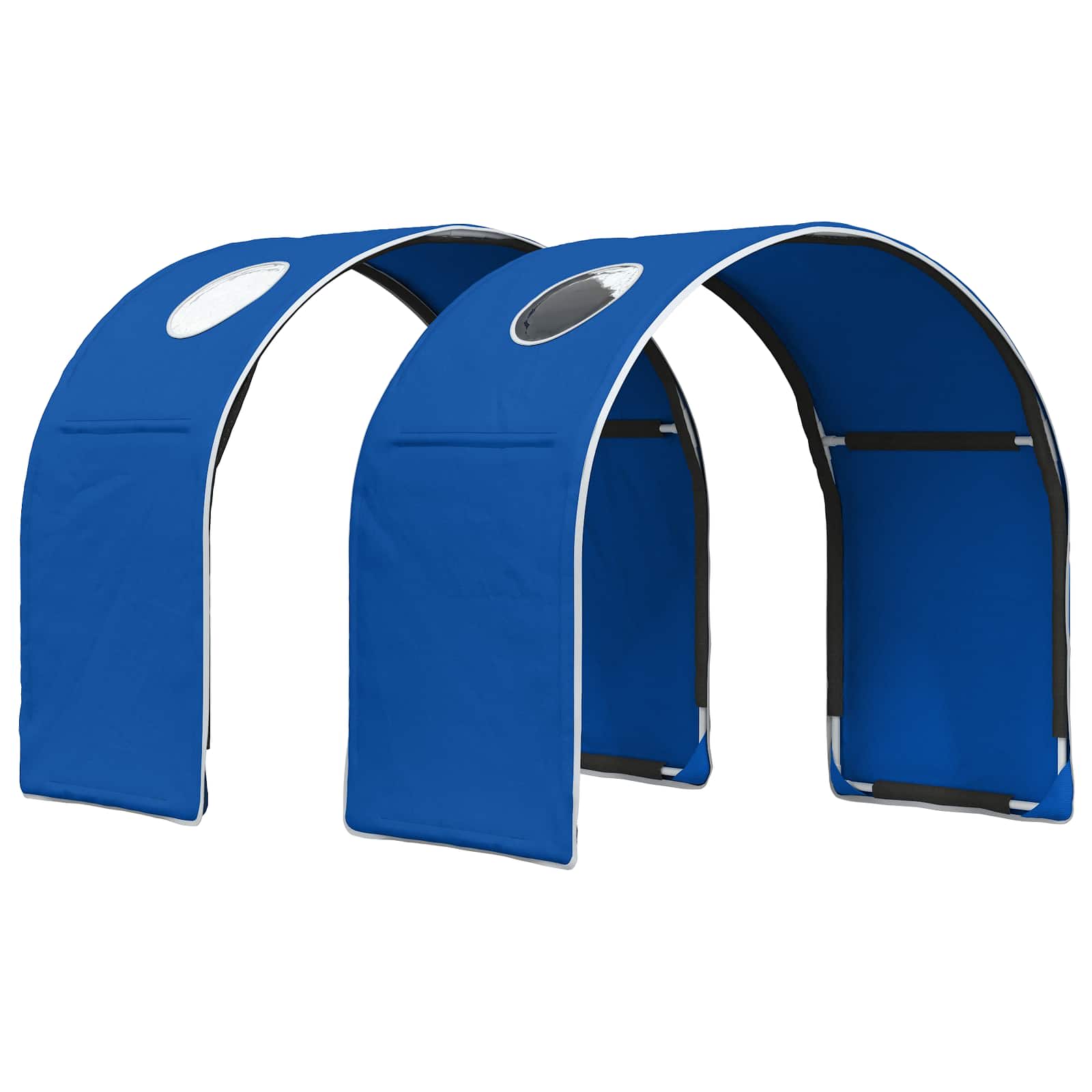 Túnel de cama 2 pcs Azul 211 x 52,5 x 2 cm Poliéster