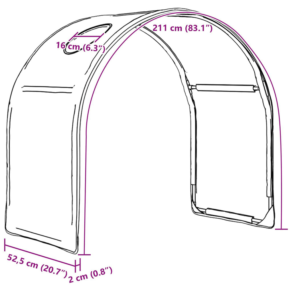 Túnel de cama 2 pcs Azul 211 x 52,5 x 2 cm Poliéster