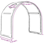 Túnel de cama 2 pcs Azul 211 x 52,5 x 2 cm Poliéster