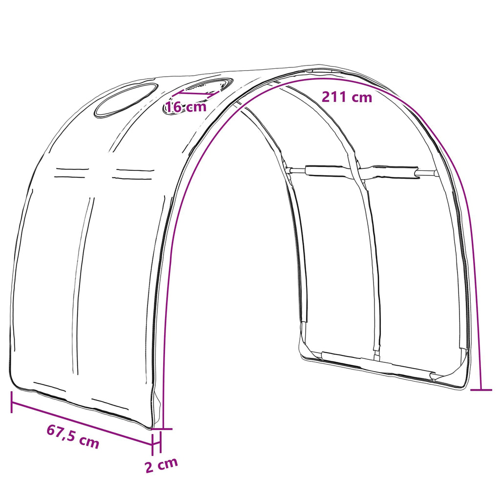 Túnel de cama 2 pcs Azul 211 x 67.5 x 2 cm Poliéster