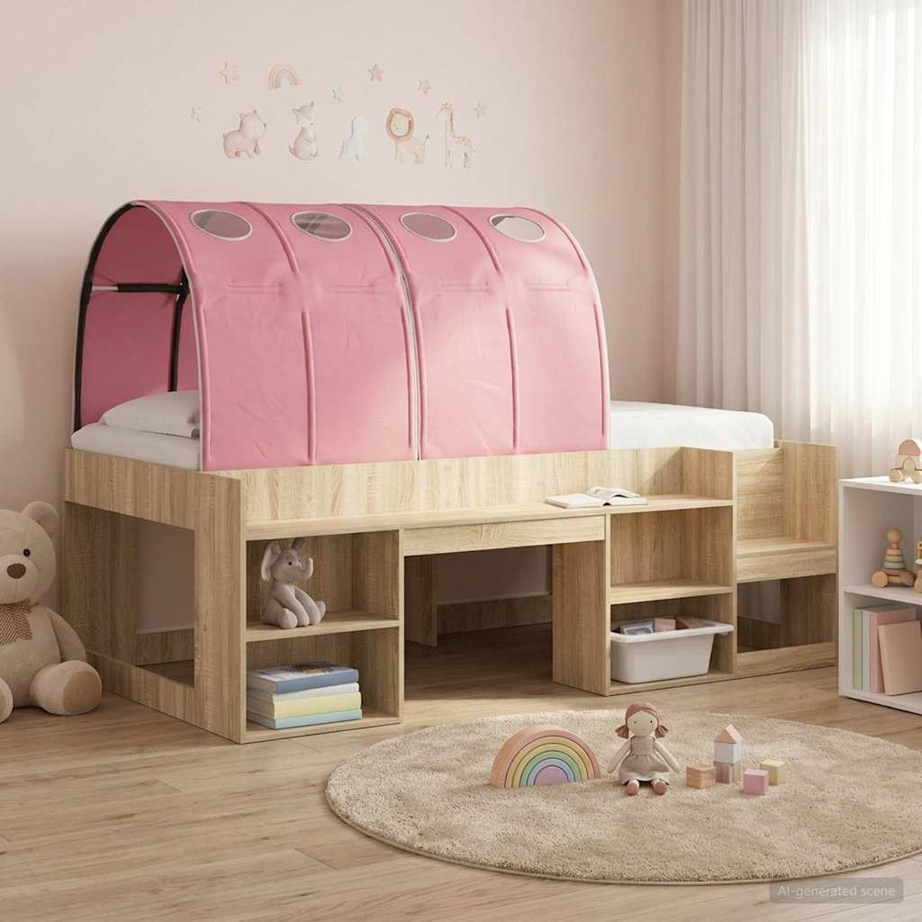 Bed Tunnel 2 pcs Blue 211 x 67.5 x 2 cm Polyester
