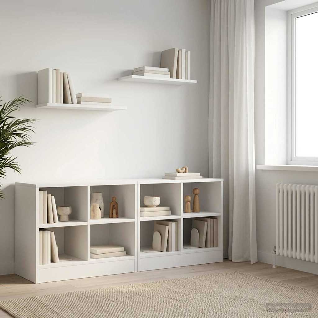 Mueble cama 2 pcs Blanco 66 x 33 x 48 cm Madera de ingeniería