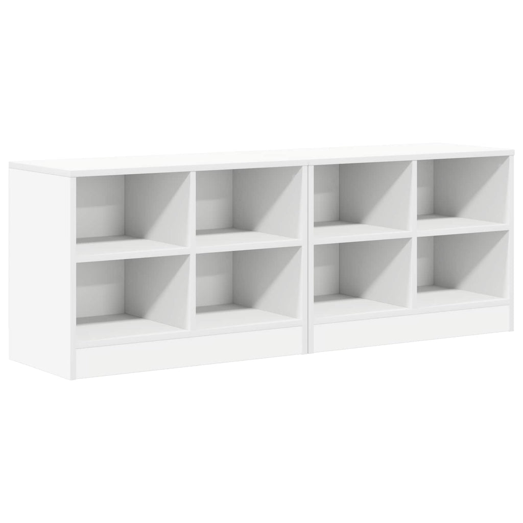 Mueble cama 2 pcs Blanco 66 x 33 x 48 cm Madera de ingeniería