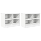 Mueble cama 2 pcs Blanco 66 x 33 x 48 cm Madera de ingeniería