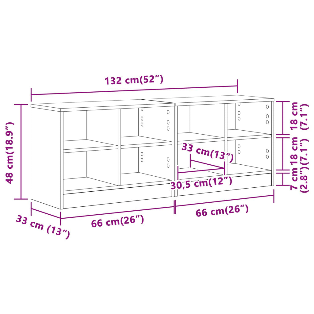 Mueble cama 2 pcs Blanco 66 x 33 x 48 cm Madera de ingeniería