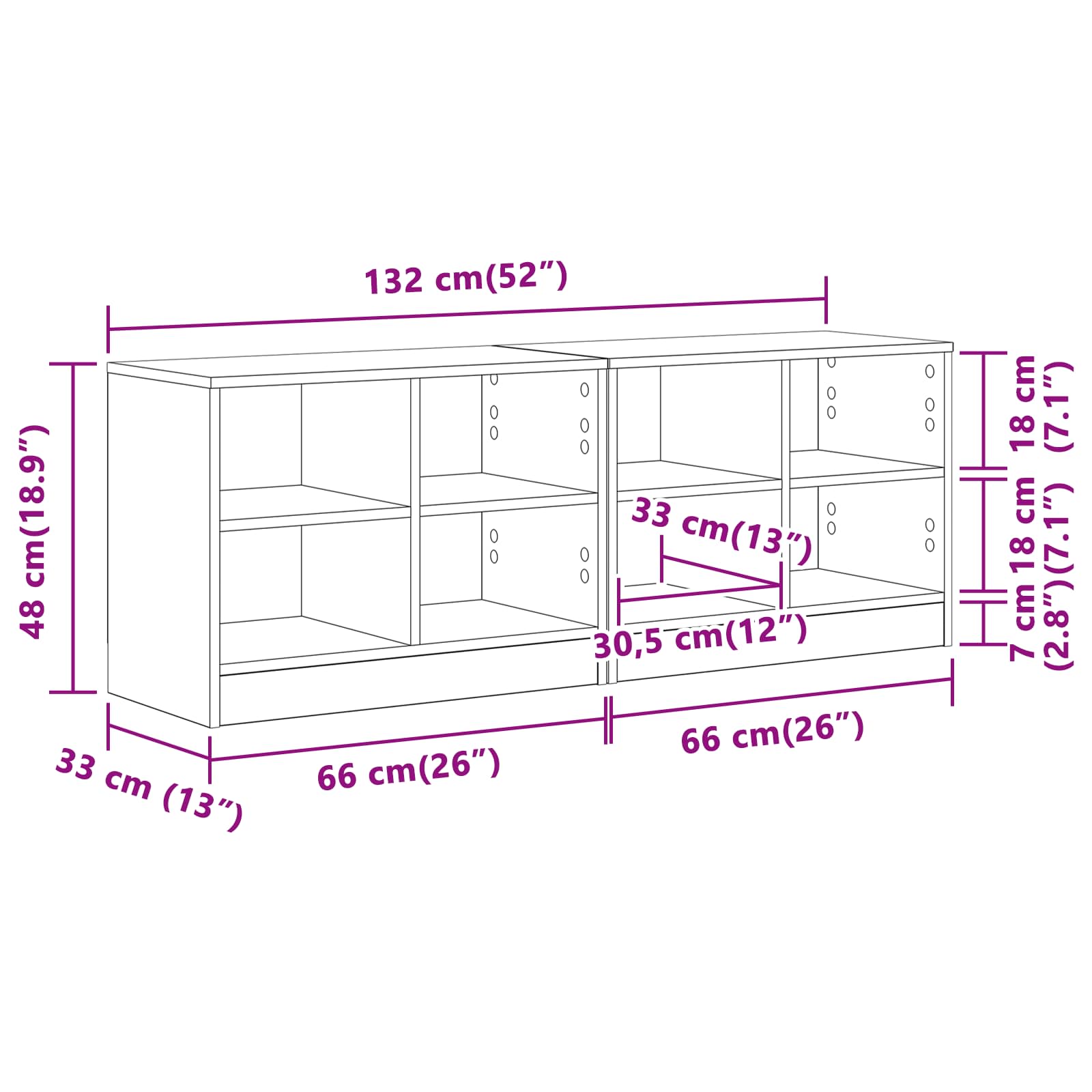 Mueble cama 2 pcs Blanco 66 x 33 x 48 cm Madera de ingeniería