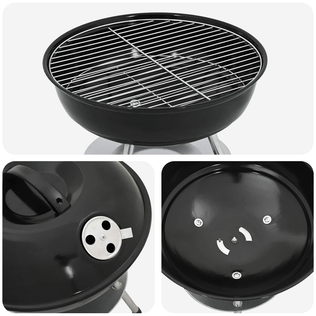 Parrilla de carbón Negro 36,5 x 36,5 x 40 cm