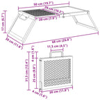 Parrilla de Camping Plegable Negro 31,5 x 26,5 x 4 cm
