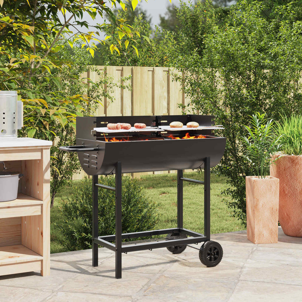 Parrilla de carbón 96,5 x 42,5 x 88,5 cm Negro