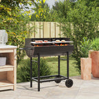 Parrilla de carbón 96,5 x 42,5 x 88,5 cm Negro