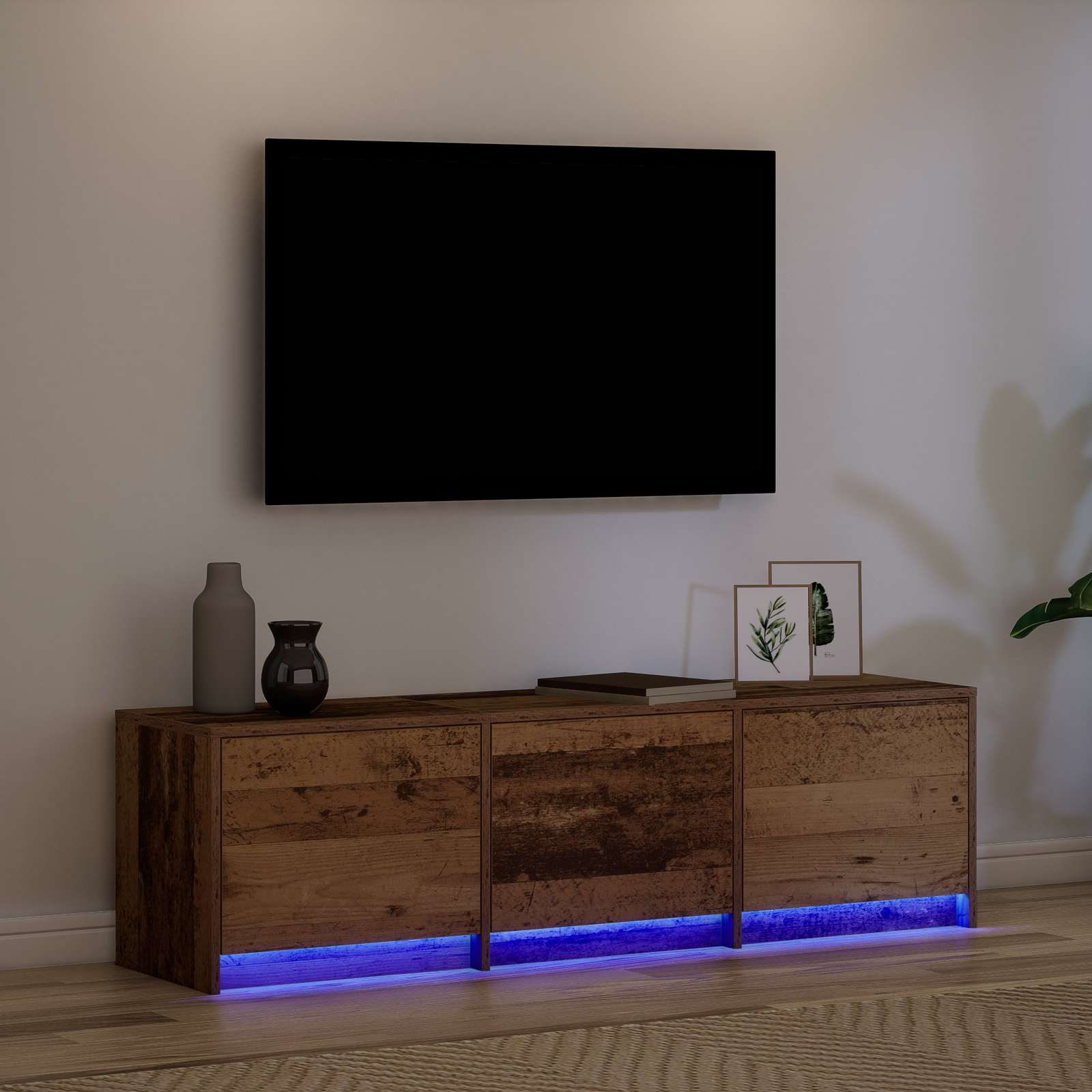 Mueble de TV 140 x 34 x 40 cm Madera vieja Madera de ingeniería