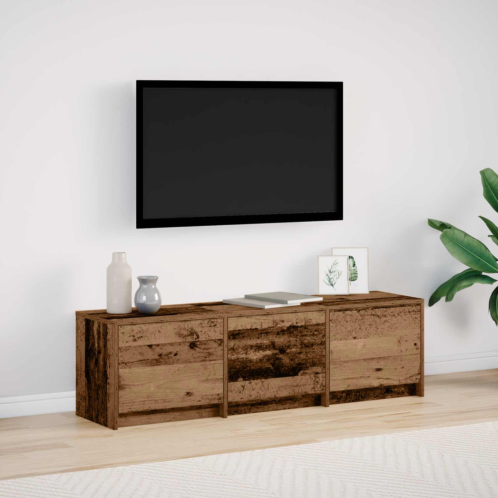 Mueble de TV 140 x 34 x 40 cm Madera vieja Madera de ingeniería