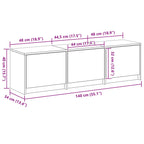 Mueble de TV 140 x 34 x 40 cm Madera vieja Madera de ingeniería