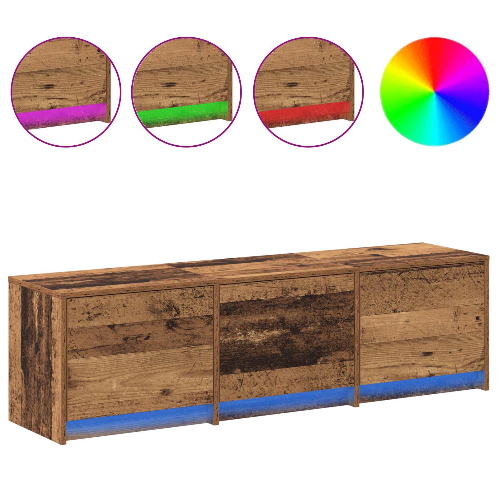 Mueble de TV 140 x 34 x 40 cm Madera vieja Madera de ingeniería
