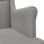 Sillón Gris Claro Terciopelo
