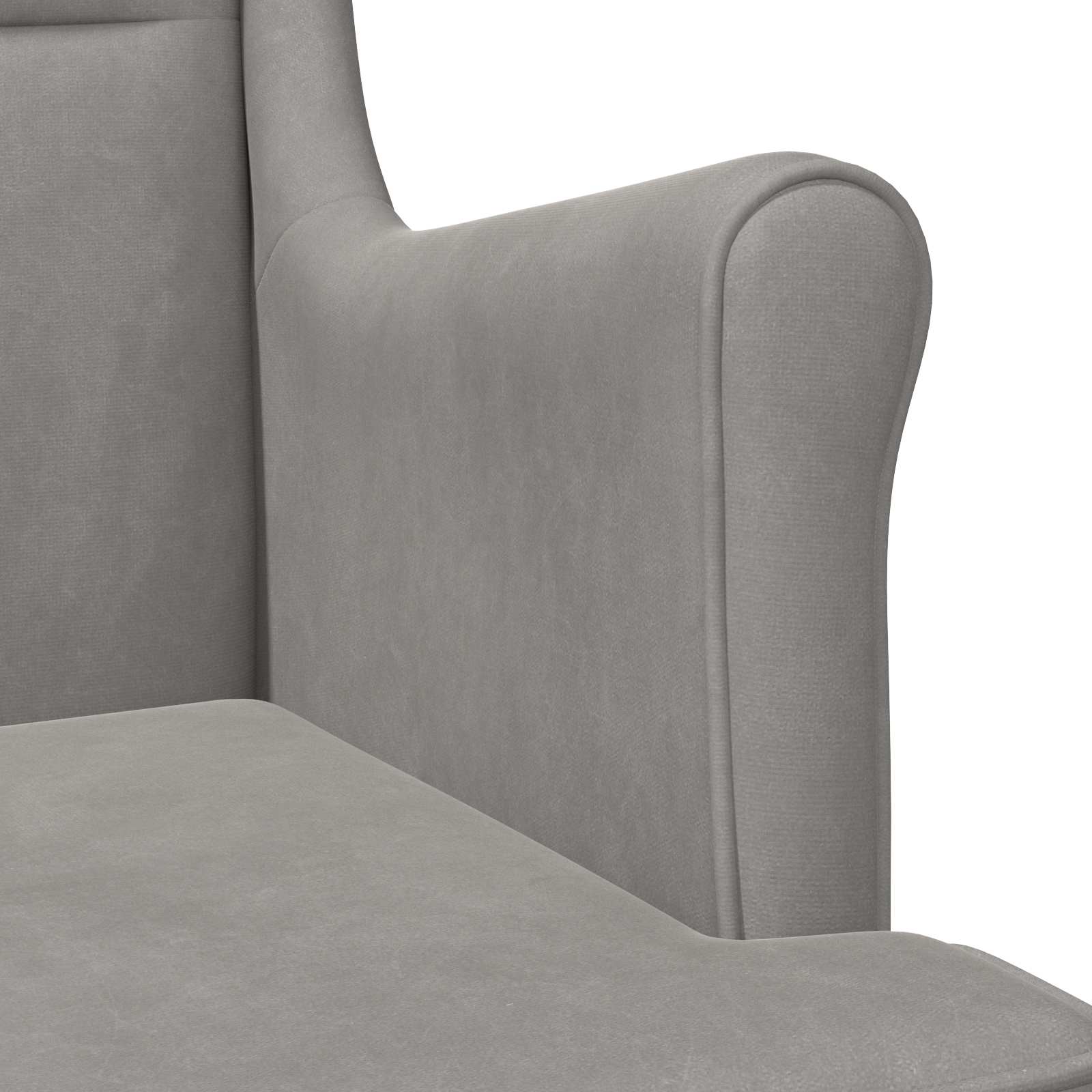 Sillón Gris Claro Terciopelo
