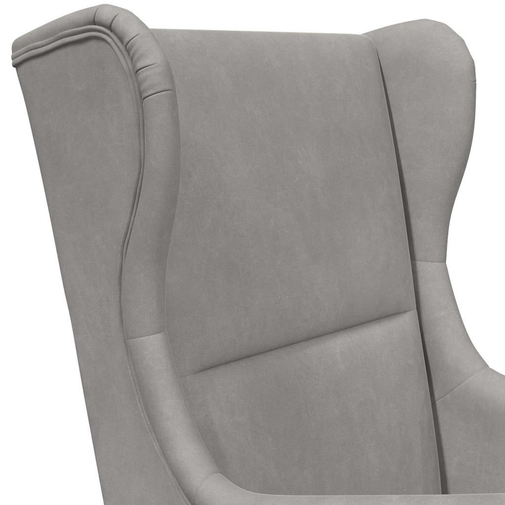 Sillón Gris Claro Terciopelo