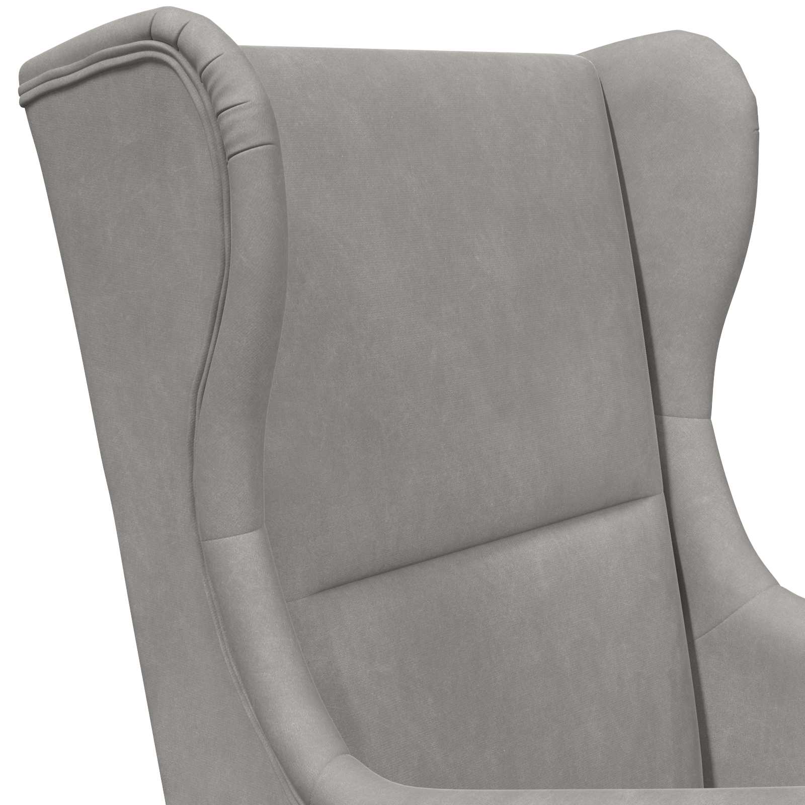 Sillón Gris Claro Terciopelo