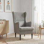 Sillón Gris Claro Terciopelo