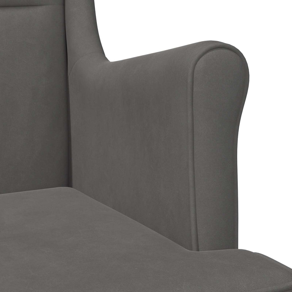 Sillón Gris oscuro Terciopelo