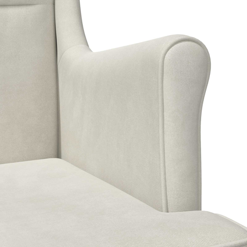 Sillón Crema Terciopelo