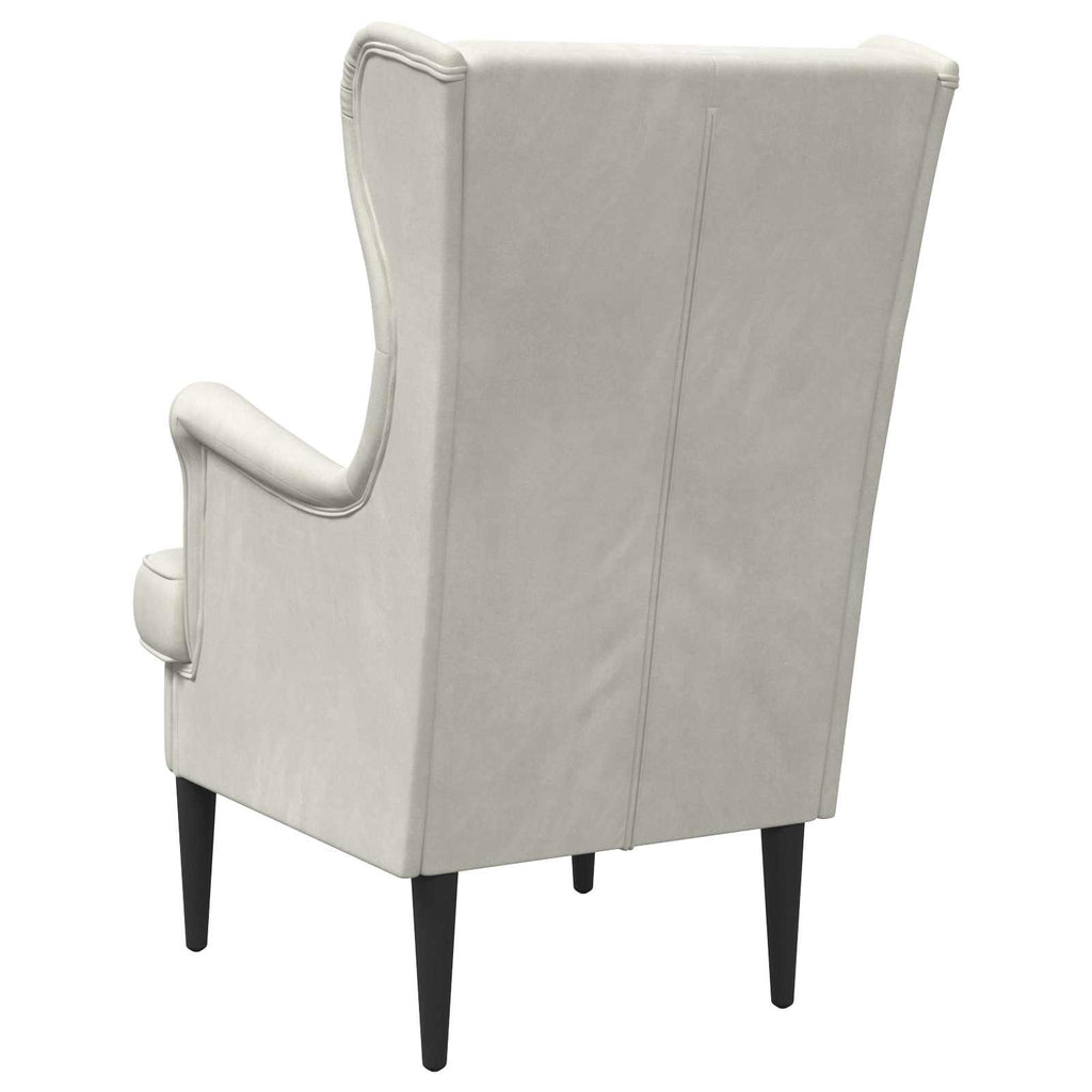 Sillón Crema Terciopelo
