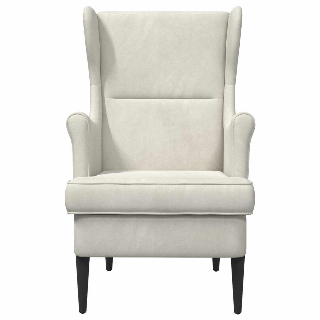 Sillón Crema Terciopelo