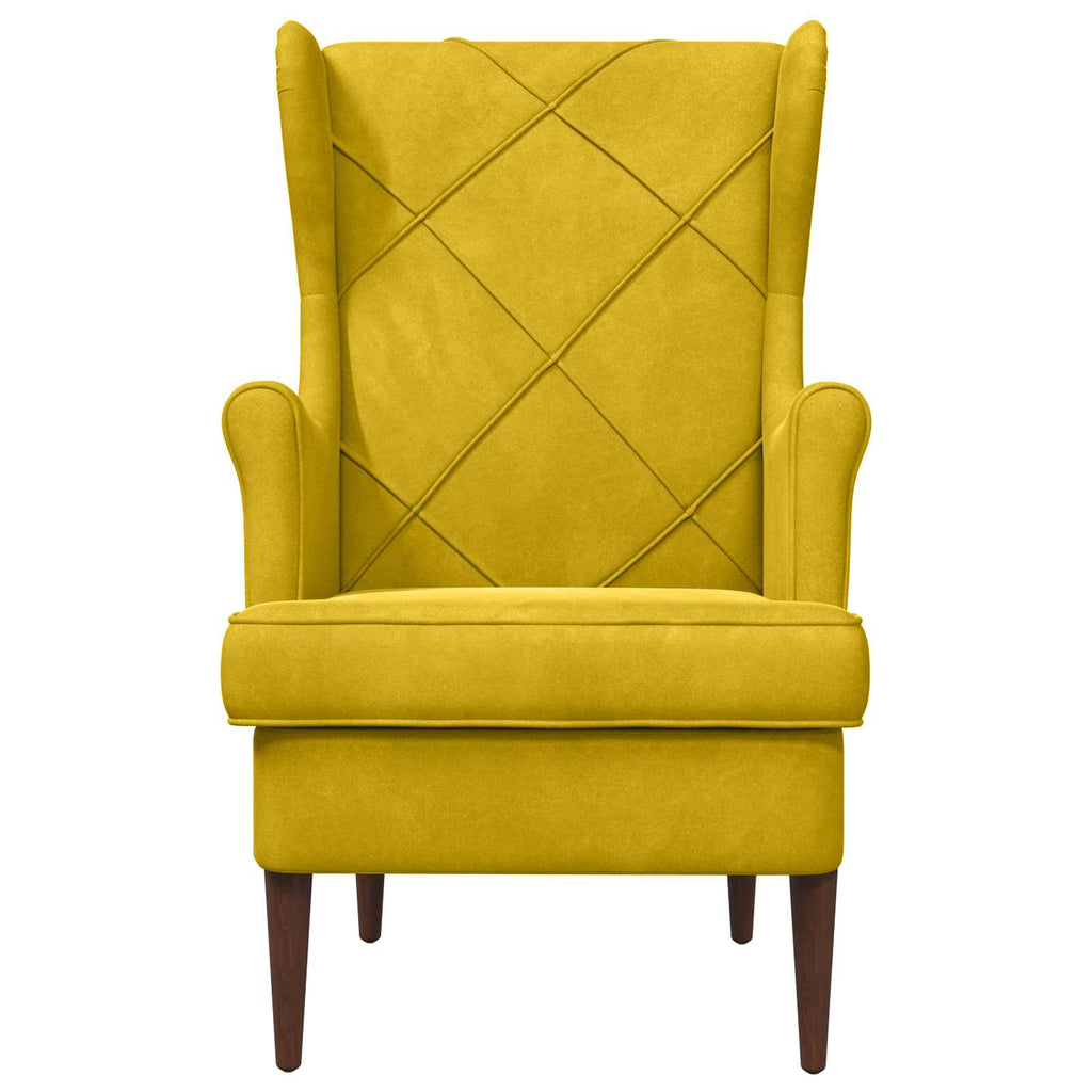 Sillón Amarillo Terciopelo