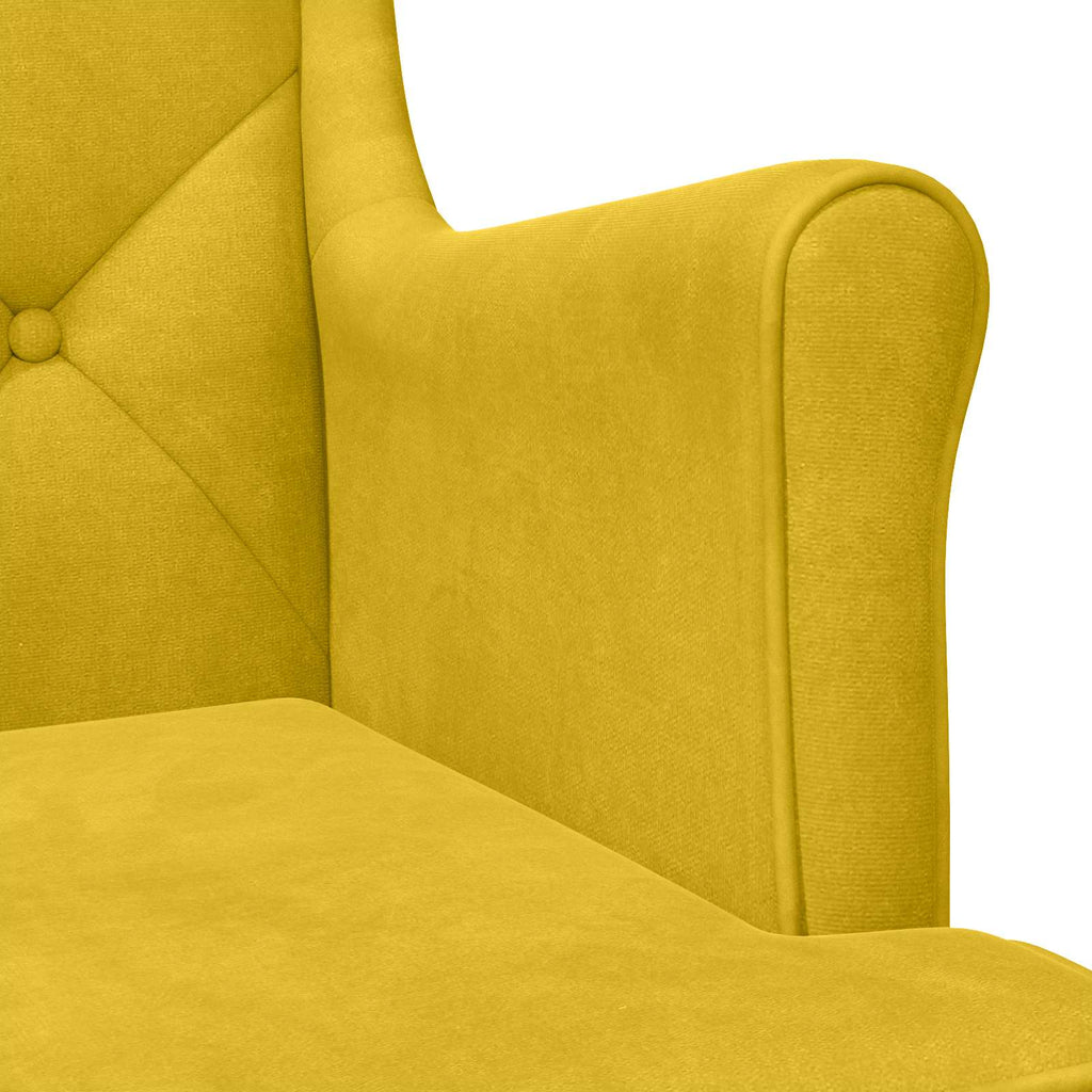 Sillón Amarillo Terciopelo