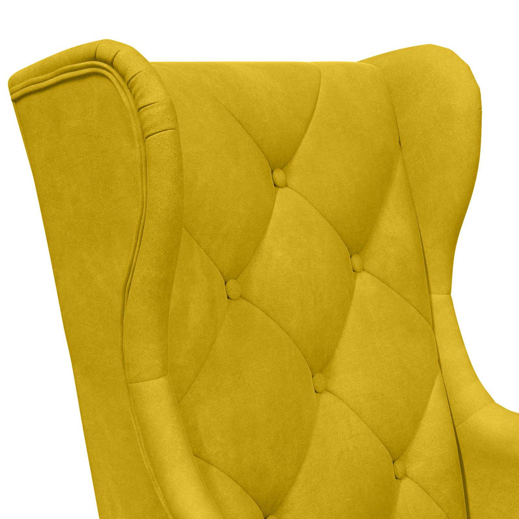 Sillón Amarillo Terciopelo