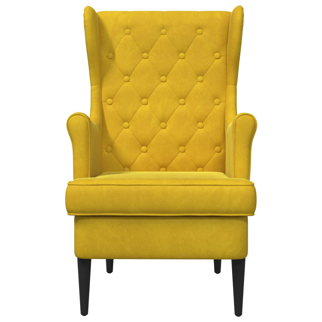 Sillón Amarillo Terciopelo
