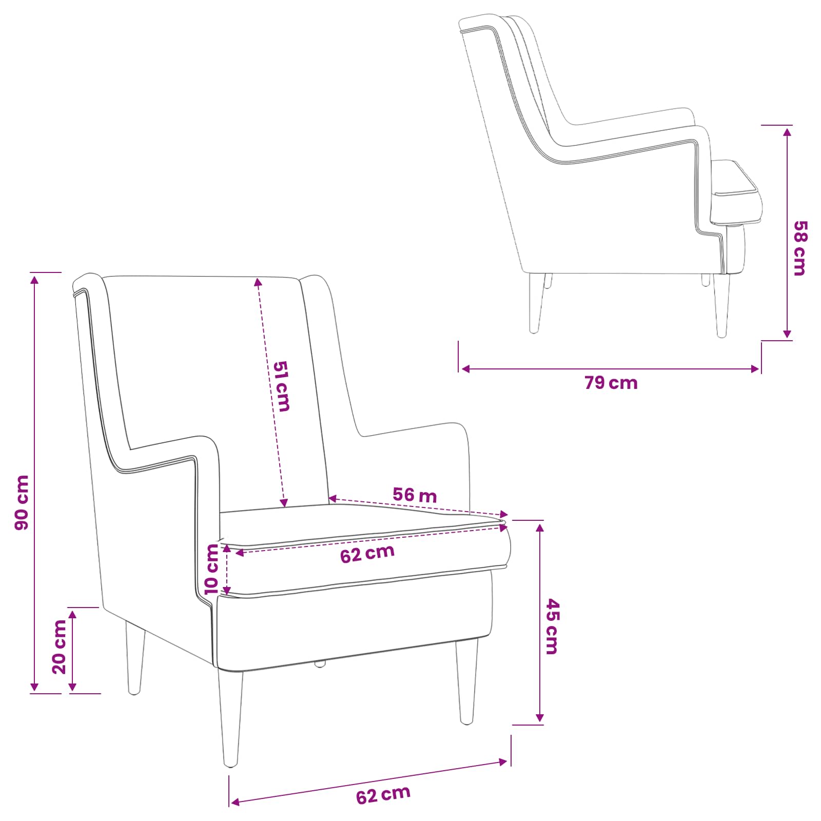 Sillón Crema Bouclé