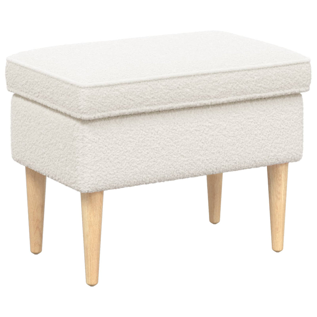 Reposapiés Crema 55 x 35 x 41 cm Bouclé