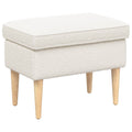 Reposapiés Crema 55 x 35 x 41 cm Bouclé