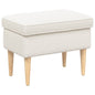 Apoio de Pés Creme 55 x 35 x 41 cm Bouclé