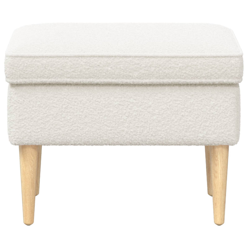 Reposapiés Crema 55 x 35 x 41 cm Bouclé
