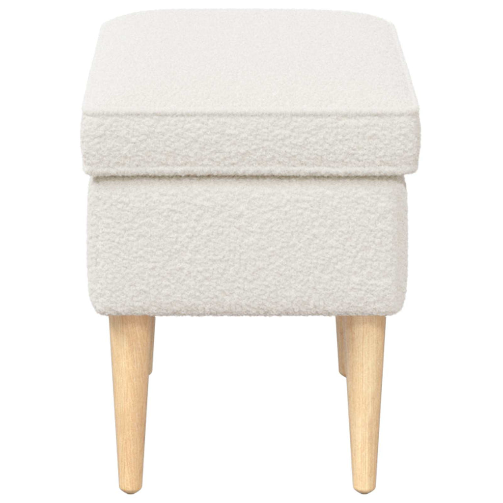 Reposapiés Crema 55 x 35 x 41 cm Bouclé
