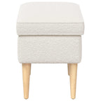 Reposapiés Crema 55 x 35 x 41 cm Bouclé