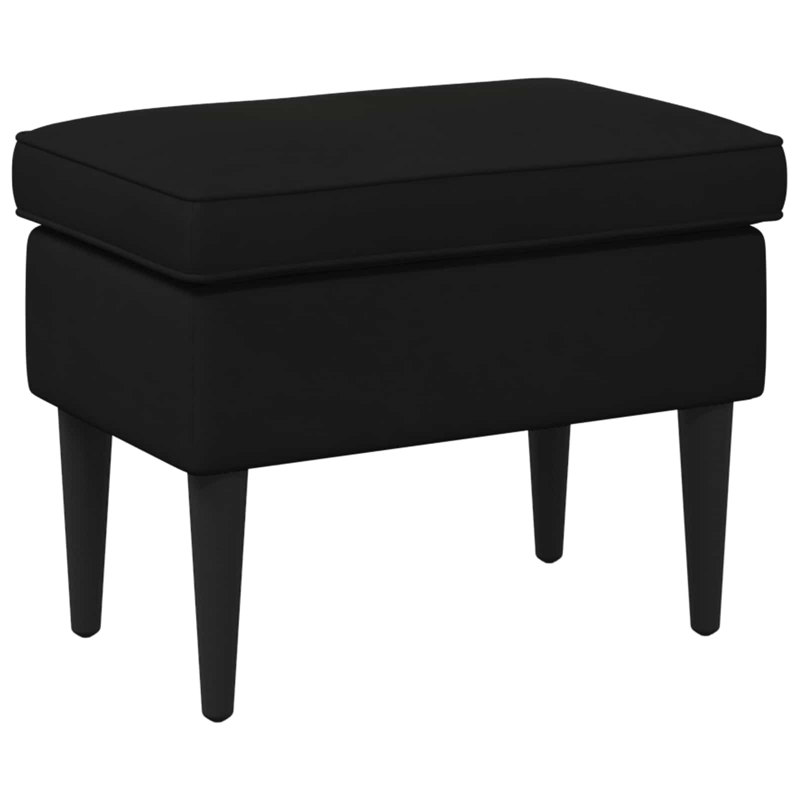 Light Gray Footrest 55 x 35 x 41 cm Velvet