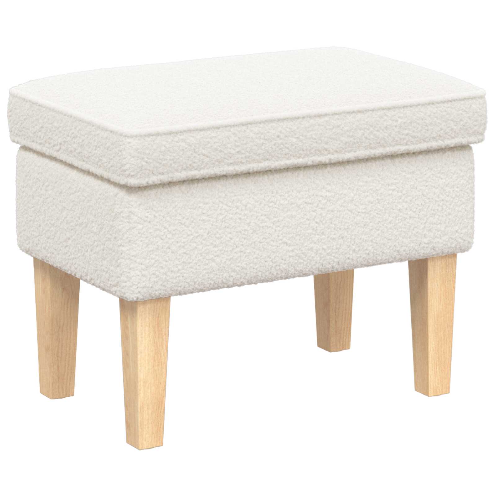 Reposapiés Crema 55 x 35 x 41 cm Bouclé