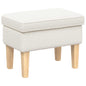 Apoio de Pés Creme 55 x 35 x 41 cm Bouclé