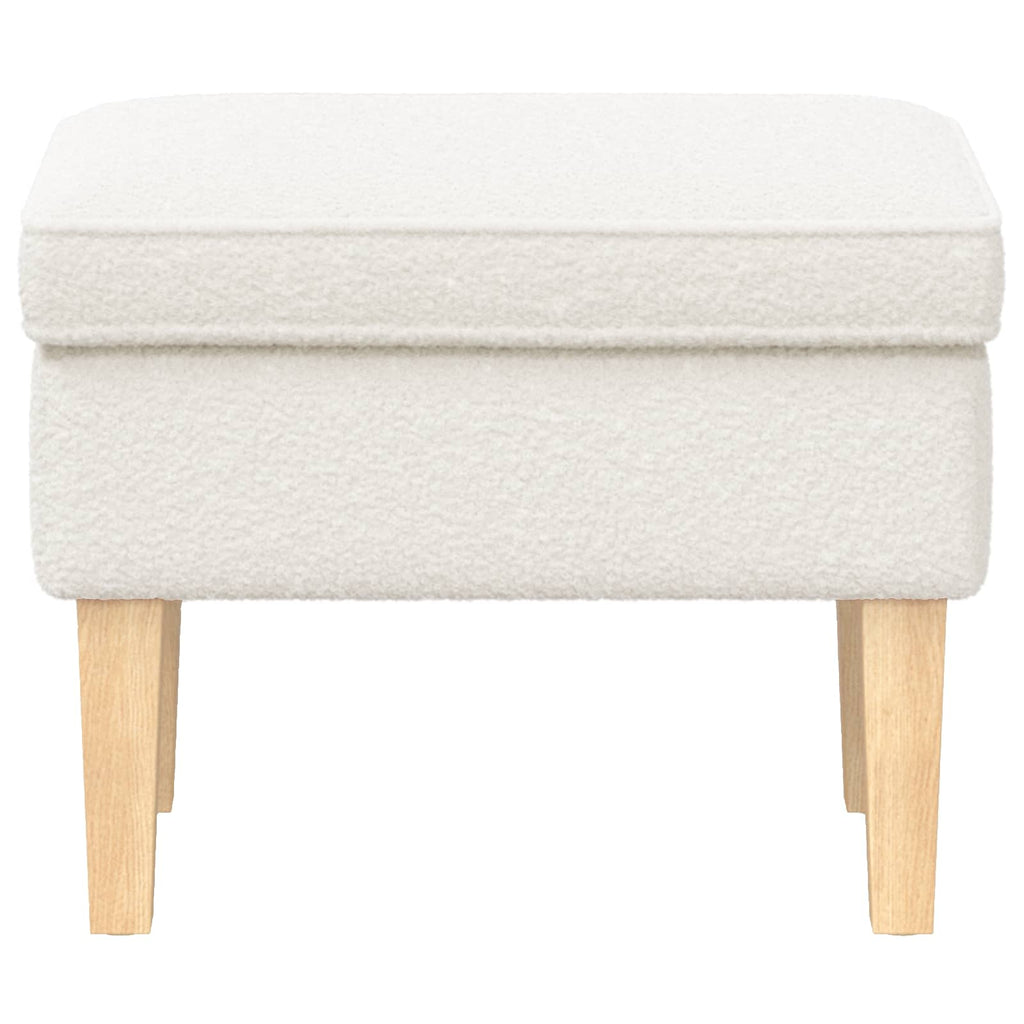 Reposapiés Crema 55 x 35 x 41 cm Bouclé