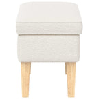 Reposapiés Crema 55 x 35 x 41 cm Bouclé