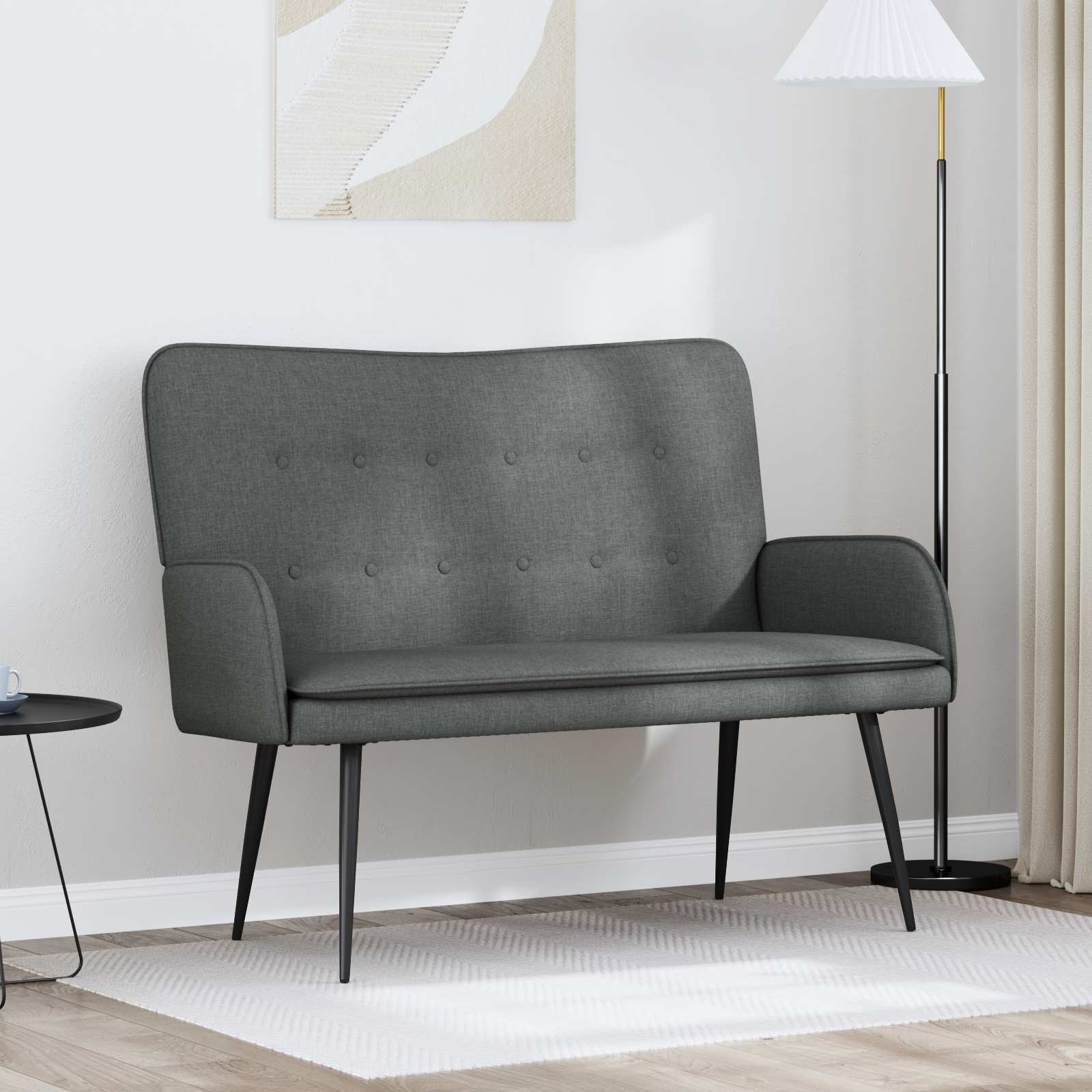 Sofá de 2 Lugares Azul 115 x 61 x 87 cm Tecido