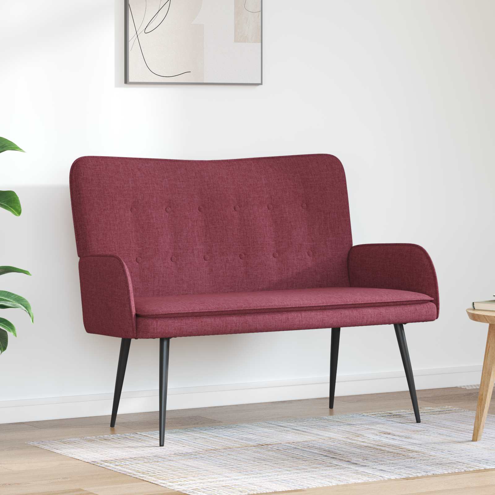 Sofá de 2 Lugares Azul 115 x 61 x 87 cm Tecido