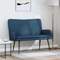 2-Seater Sofa Blue 115 x 61 x 87 cm Fabric